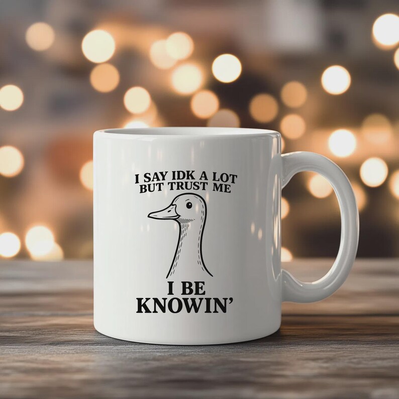 Funny Duck Vector PNG: Humorous Hand-drawn Knowing Duck Tee Design ...