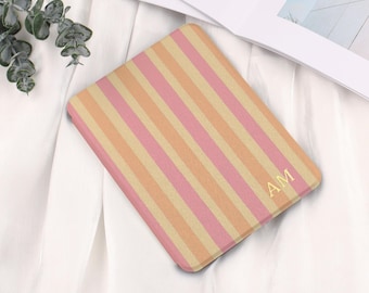Retro Stripes Kindle Case Detachable kindle case 11th Gen and Paperwhite 2024 Auto Wake Sleep Kindle Cover Personalized Mom Gift