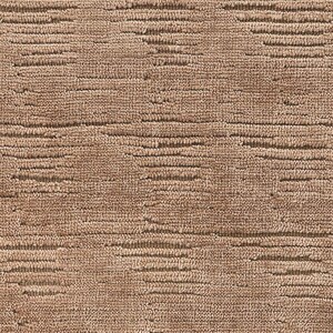 Puede incluir: Primer plano de una alfombra texturizada de color beige. La alfombra presenta un patrón de líneas horizontales y diagonales, creando una apariencia tejida. Las fibras están densamente empaquetadas, dando a la alfombra un aspecto duradero.
