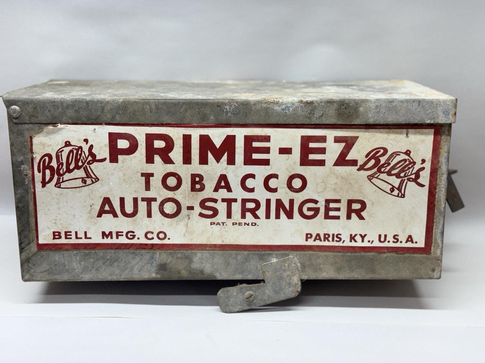 tobacco stringer Vintage Bell's Prime-ez Tobacco Bale Auto Stringer Box Paris, KY Farm
