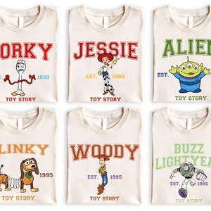 Toy Story Matching Shirt, Disneyland Buzz Lightyear & Woody Shirt, Cowgirl Jessie And Bullseye T-rex Shirt, Disneyland Family Vacation Shirt image 1