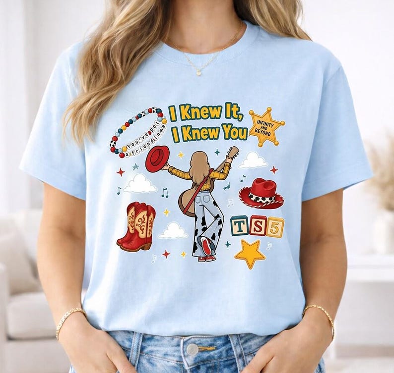 Disneyland Pixar Toy Story 5 I Knew It I Knew You Shirt, Toy Story 5 Birthday Shirt, Toy Story Were Turning 5, Toy Story Matching Shirts image 3