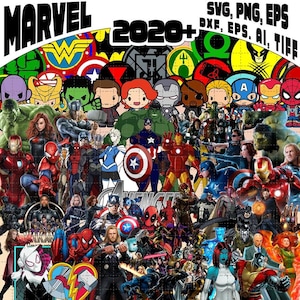 2000+ Marvel Superhero PNG File, Marvel Comics PNG Bundle, Avengers PNG Clipart, Marvel Character Png Pack, Marvel Heroes Png, Marvel Icon