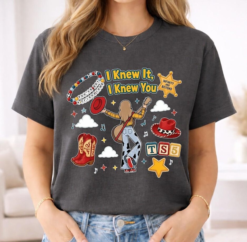 Disneyland Pixar Toy Story 5 I Knew It I Knew You Shirt, Toy Story 5 Birthday Shirt, Toy Story Were Turning 5, Toy Story Matching Shirts image 1
