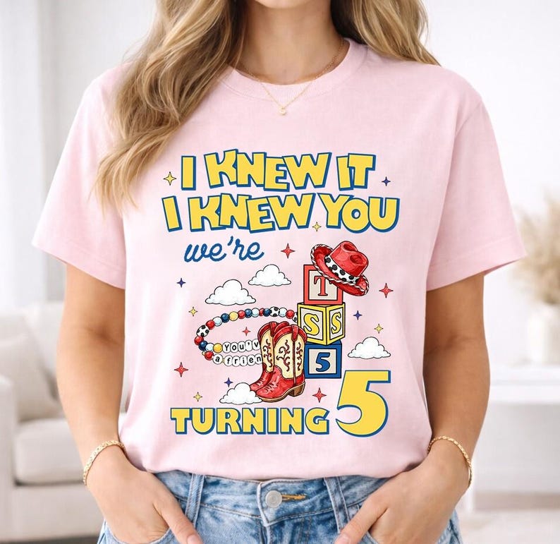 Toy Story 5 Friendship I Knew It I Knew You T-Shirt, Disneyland Toy Story 5 Tee, I Knew It I Knew You Tee, Friendship Bracelet Tee image 3