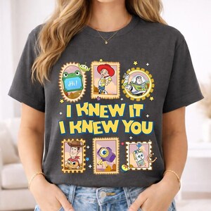 Camiseta retro "Lo sabía, te conocía", camiseta de Woody y Buzz Lightyear, camiseta de la amistad de Toy Story 5, camisetas a juego para la familia de Toy Story de Disneyland. imagen 4