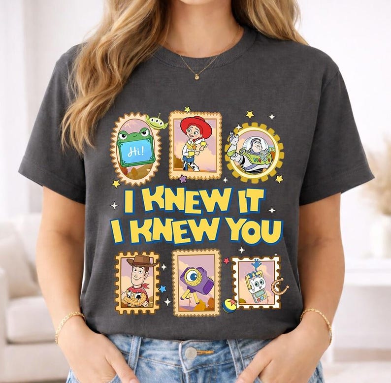 Camiseta retro "Lo sabía, te conocía", camiseta de Woody y Buzz Lightyear, camiseta de la amistad de Toy Story 5, camisetas a juego para la familia de Toy Story de Disneyland. imagen 4