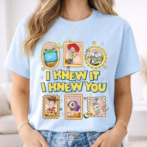 Camiseta retro "Lo sabía, te conocía", camiseta de Woody y Buzz Lightyear, camiseta de la amistad de Toy Story 5, camisetas a juego para la familia de Toy Story de Disneyland. imagen 2