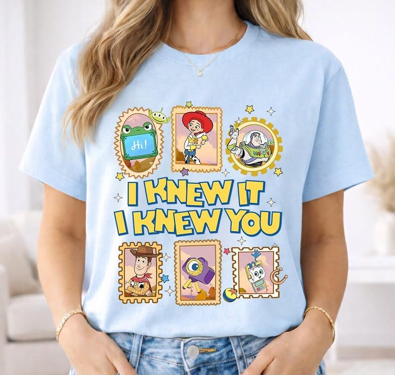 Camiseta retro "Lo sabía, te conocía", camiseta de Woody y Buzz Lightyear, camiseta de la amistad de Toy Story 5, camisetas a juego para la familia de Toy Story de Disneyland. imagen 2