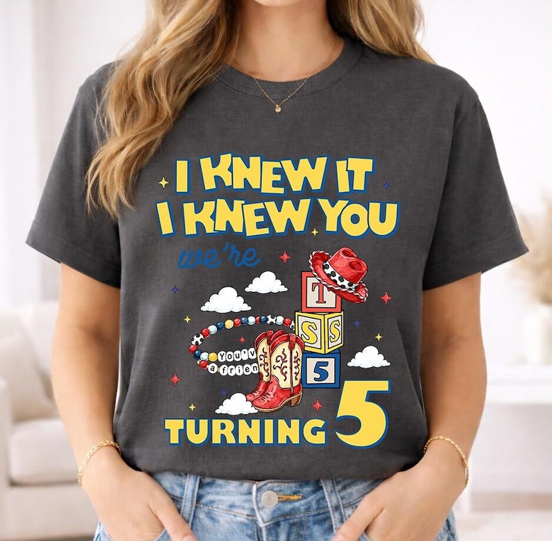 Toy Story 5 Friendship I Knew It I Knew You T-Shirt, Disneyland Toy Story 5 Tee, I Knew It I Knew You Tee, Friendship Bracelet Tee image 4