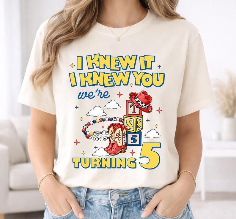 Toy Story 5 Friendship I Knew It I Knew You T-Shirt, Disneyland Toy Story 5 Tee, I Knew It I Knew You Tee, Friendship Bracelet Tee image 1