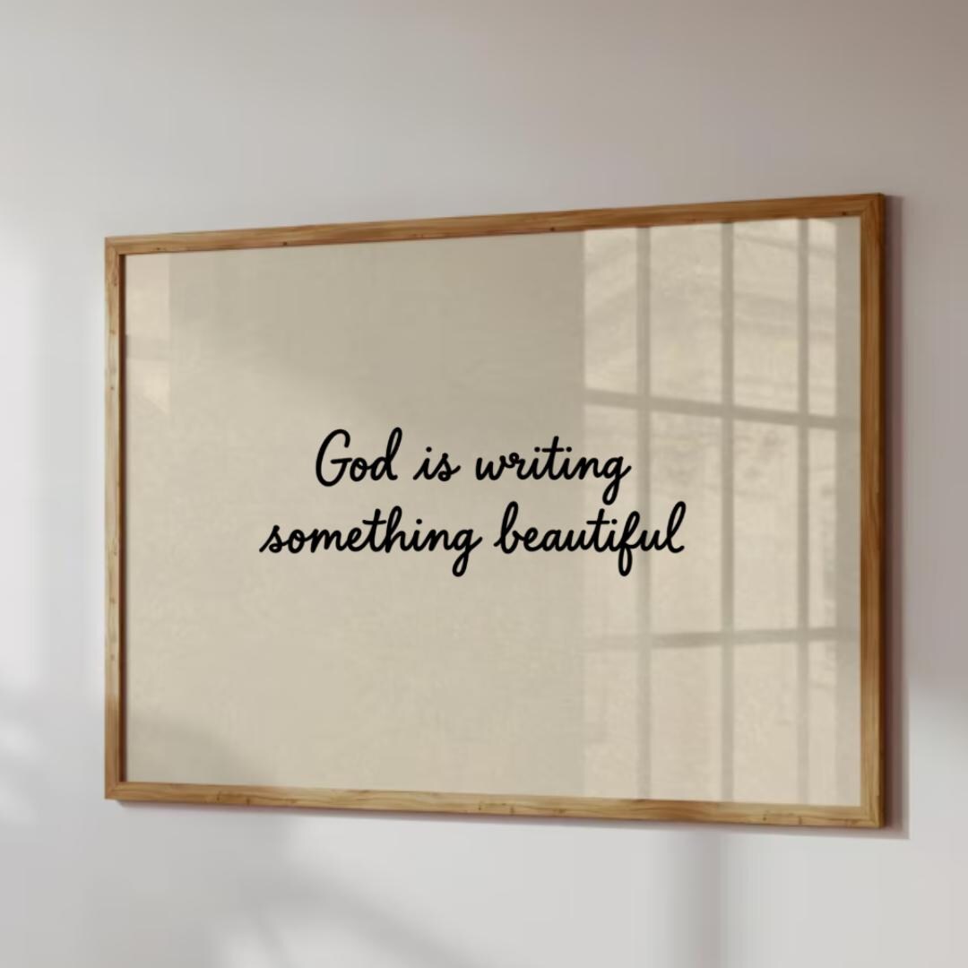 Christian Typography Poster: God is Writing Something (digital Download ...