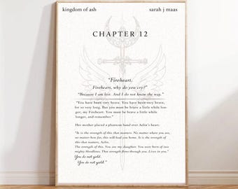Throne of Glass Fireheart Quote Print, Sarah J Maas Aelin (Digital Download)