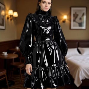 Latex maid dress - Etsy 日本
