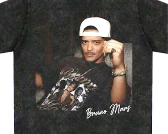 Bruno Mars Vintage Wash T-shirt for 2026 Bowl Halftime Show Fans Concert 2026