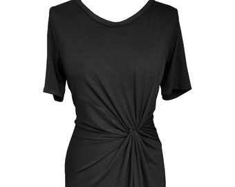 Black Twist Dress, Black Women Dress, Plus Size Black Dress, Modest Dress, Little Black Dress, Black Evening Dress, Dress With Sleeves