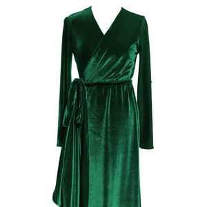 velvet wrap dress plus size