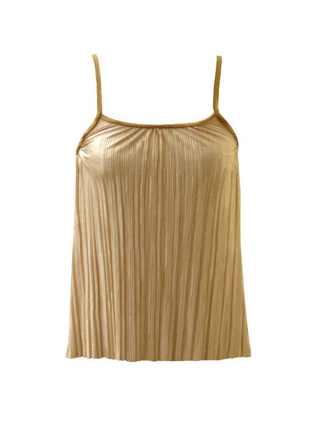 Golden Top Plus Size Evening Top Gold Pleated Tank Top Etsy