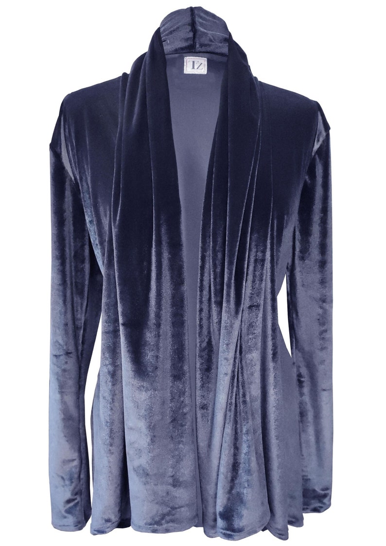 Navy Blue Velvet Cardigan Blue Velvet Jacket Plus Size Etsy