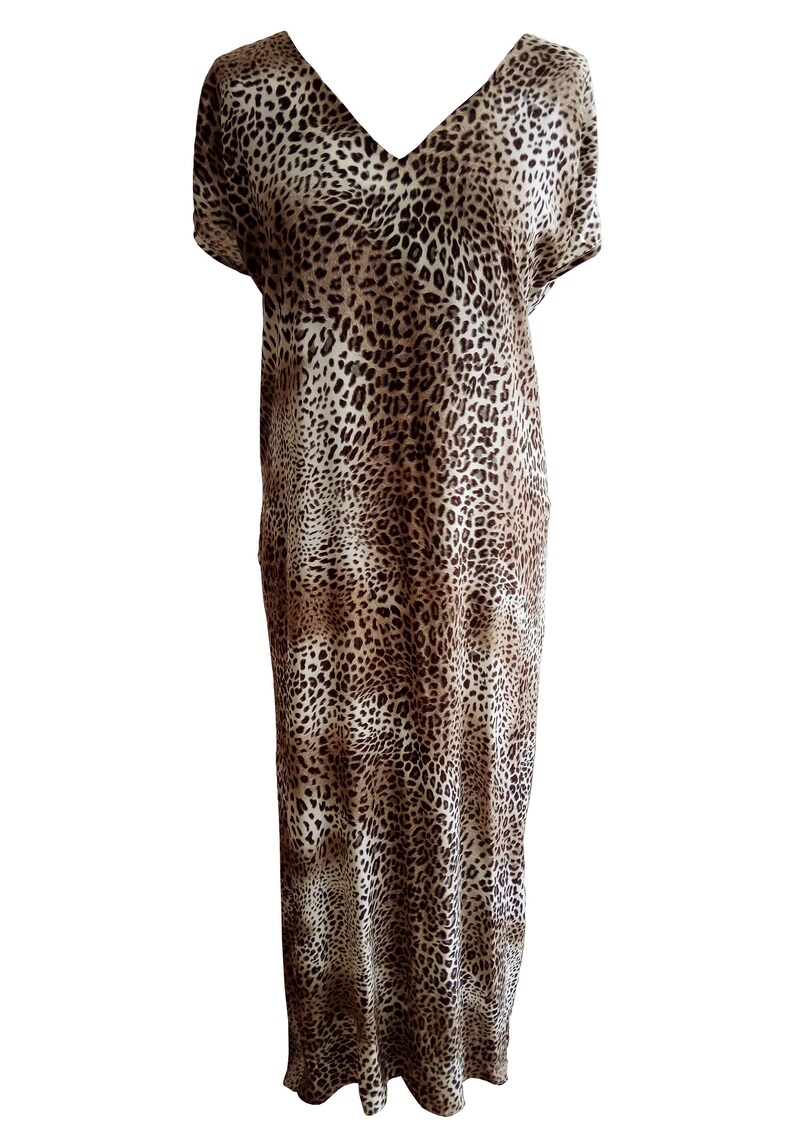 leopard kaftan dress