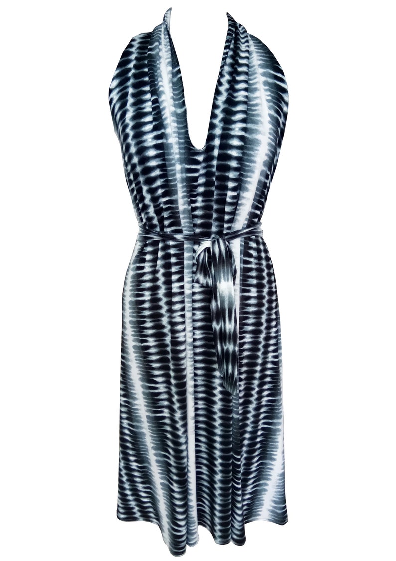 black and white striped plus size dress