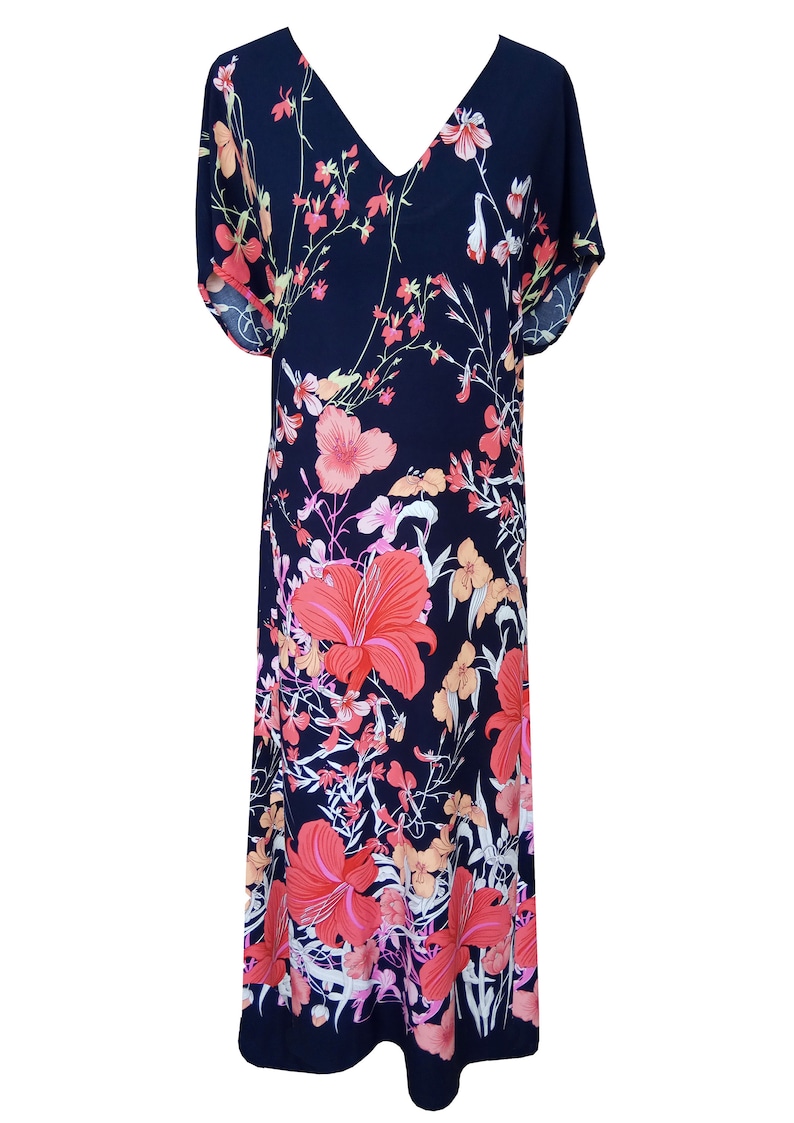 Caftan Dresses for Women Summer Maxi V Neck Boho Floral Beach Cover Up Plus Size Loose Casual Kaftan