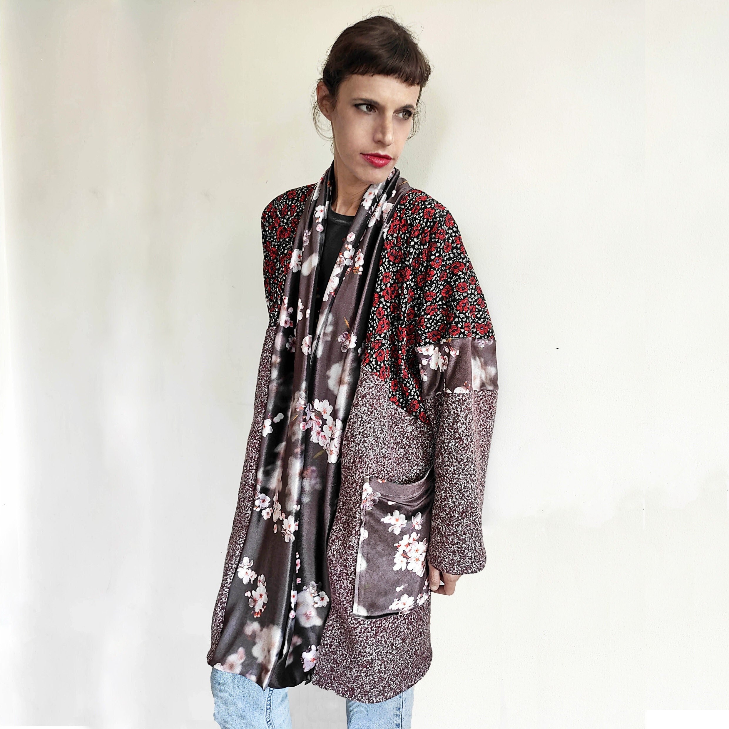 plus size patchwork jacket