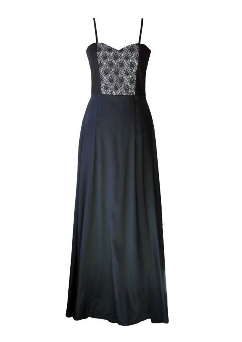 black corset maxi dress