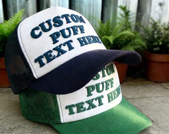 Personalizowana czapka trucker z nadrukiem 3D, spersonalizowana czapka baseballowa, czapka z wysoką koroną, spersonalizowana czapka trucker, spersonalizowana czapka piankowa, piankowa czapka trucker