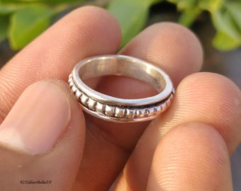 925 sterlingzilveren spinnerring, boho-kralen meditatie-sieraden, handgemaakte fidgetring voor angst