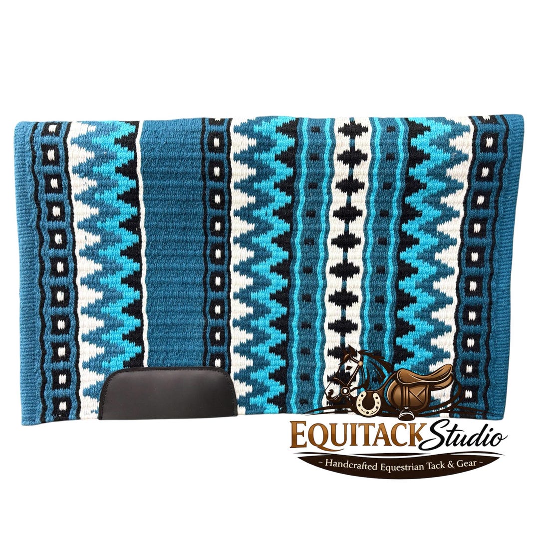 Handwoven Wool Western Saddle Blanket | Barrel Racing, Rodeo, Show Gear ...