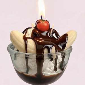 Banana Split-Eiscremeschale-Kerze