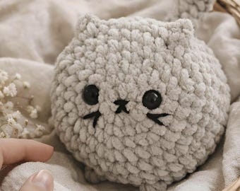 Gatto di pane – Peluche amigurumi fatto a mano all'uncinetto – Peluche regalo