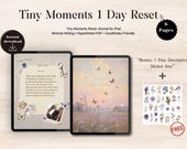 Tiny Moments One Day Reset Journal | GoodNotes Digital Journal | Cozy Aesthetic Planner | Hyperlinked PDF Sticker Journal