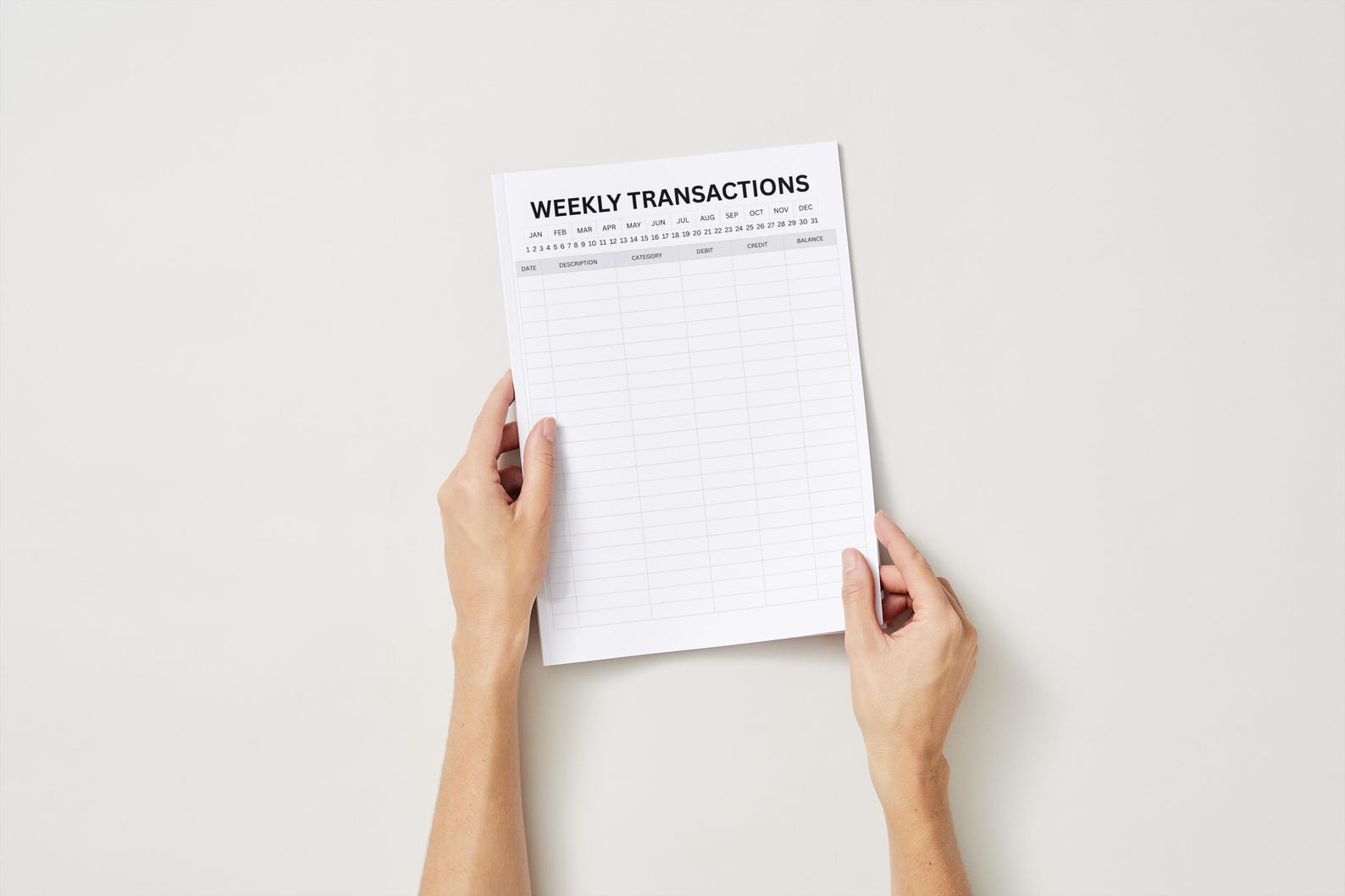 Transaction Print Creative Examples Weekly Transactions Tracker Printable | Budget Planner Insert (digital ...
