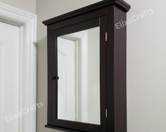Wood Cabinet, Medicine Storage, Bathroom Cabinet, Apothecary Cabinet, Toilet Cabinet, Wall Hanging Cabinet, Home Decor, Bathroom Mirror