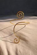 Gold Plated Sterling Silver Spiral Arm Cuff | Adjustable Handmade Jewelry