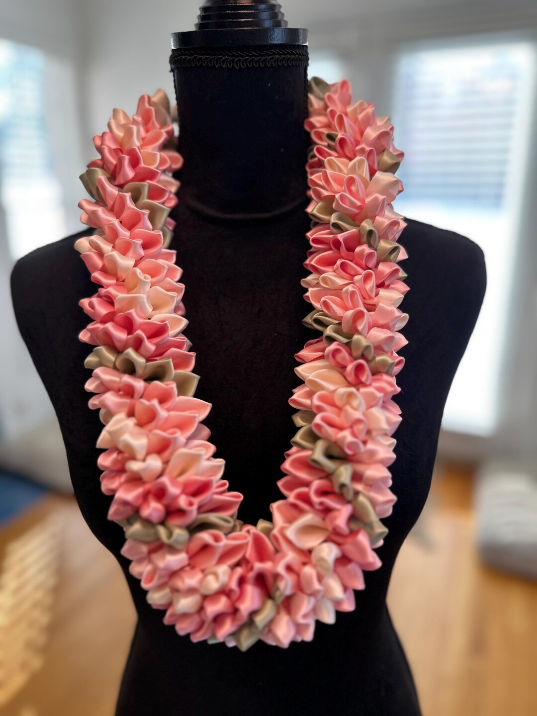 Pink and Sage Swirl Style Forever Ribbon Lei - Etsy