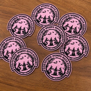 Good Foraged Women Have Hobbies Patch Iron On Sew On Patch, Witchy Embroidered Patch, Cottagecore Forest Patch