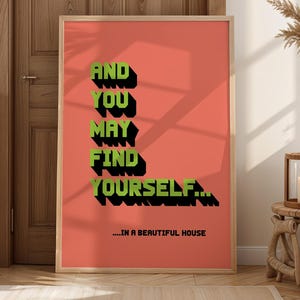 Talking Heads "Once in a Lifetime" Print – Retro 80s New Wave Music Poster