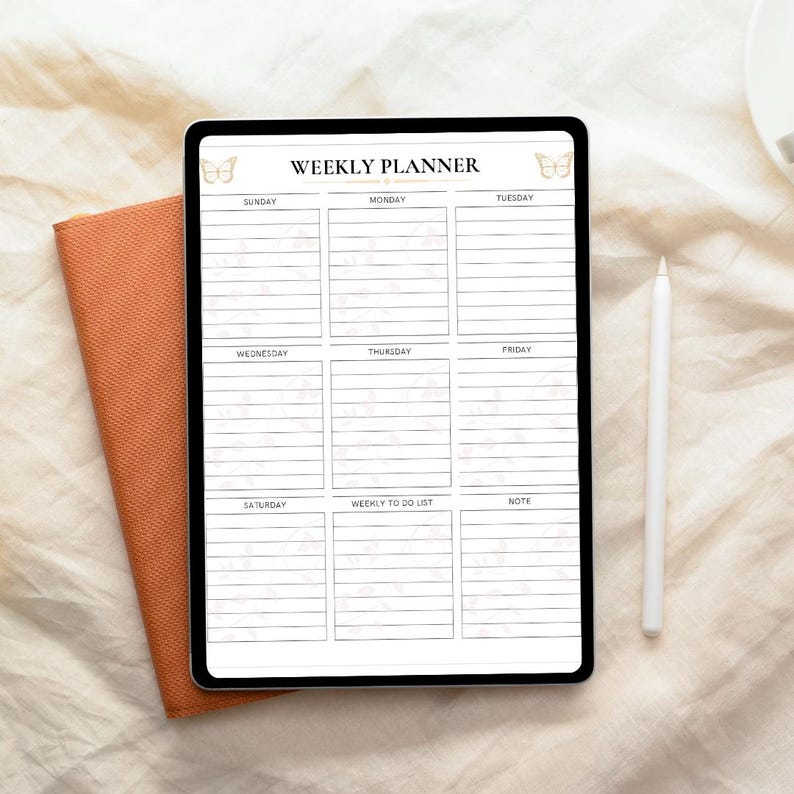 Floral Weekly Planner Printable | Minimalist Organizer (A4/A5/US Letter ...