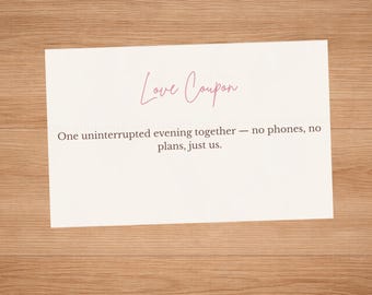 Romantic Love Coupons, Valentine's Day Gift (Printable Canva Template)