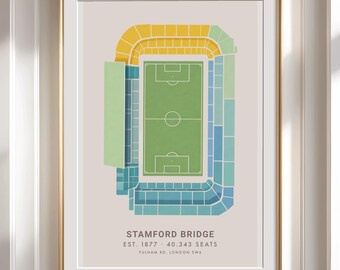 Stamford Bridge Poster, Minimalistische Stadion-Kunst vonlossheim