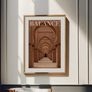 Meditation Wall Art, Moroccan Arches Fine Art Photography Print, Minimalist Studio Decor