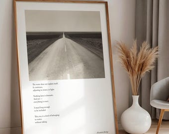 Gedicht Print Wandkunst, Elizabeth Bischof Road Druck, Literatur Landschaft Poster,