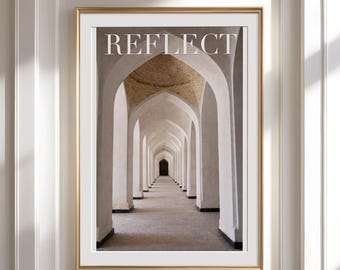 Yoga Architektur Wand Kunst, Zen Studio Dekor, Torbogen Flur Flur, Elegantes Haus Poster