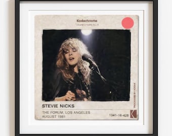 Stevie Nicks Live Konzert Wandkunst: 1981 Kodachrome Style Archival Music Art, Musikplakatsammlung