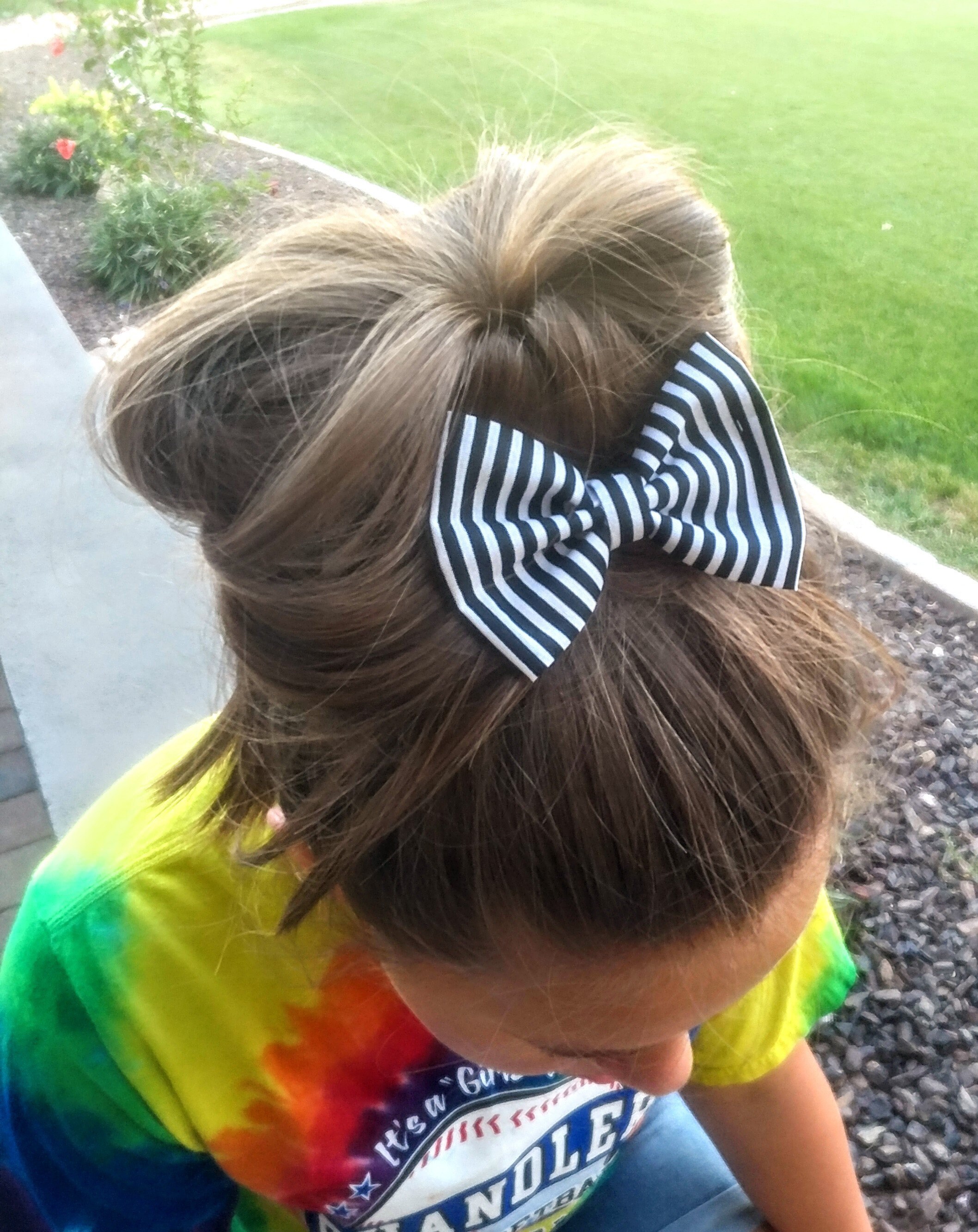 Black And White Stripe Print Fabric Hair Bow Baby Toddler Etsy