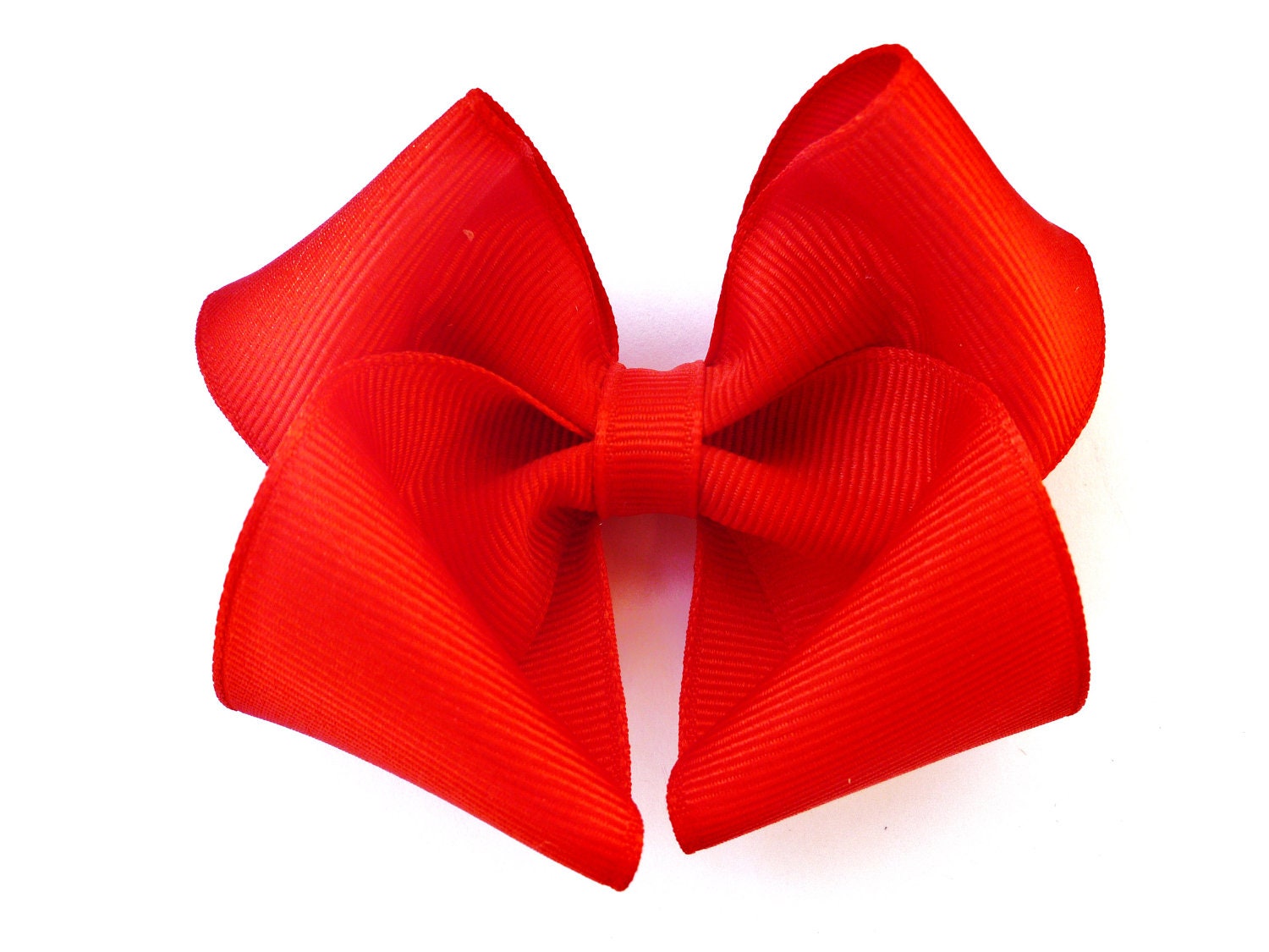 big Red Hair Bow Baby Toddler Girl Solid Color 3.5 Inch Etsy