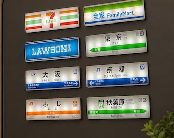Magnete da frigo Glow Up in stile 7-Eleven, mini insegna luminosa a LED per minimarket, magnete da frigo in ABS, divertente regalo da collezione per la cucina